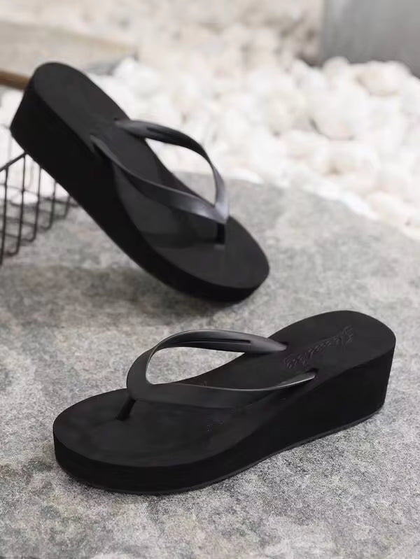 Minimalist Outdoor Beach Women's Eva Flip Flops With Tpr Anti-Slip Sole, Perfect For Vacation
